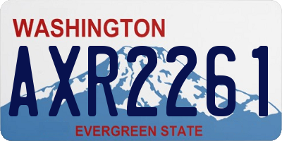 WA license plate AXR2261