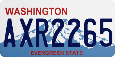 WA license plate AXR2265