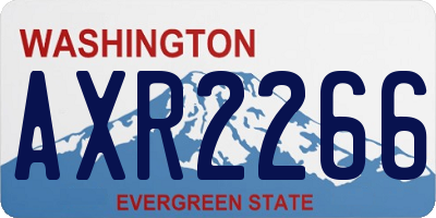 WA license plate AXR2266