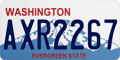 WA license plate AXR2267