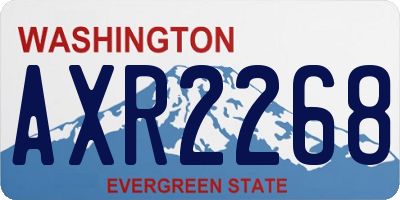 WA license plate AXR2268