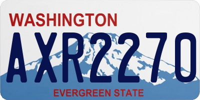 WA license plate AXR2270