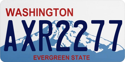 WA license plate AXR2277