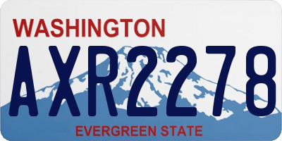 WA license plate AXR2278
