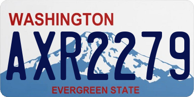 WA license plate AXR2279