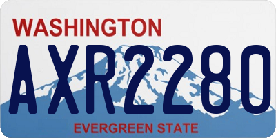 WA license plate AXR2280