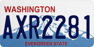 WA license plate AXR2281