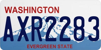 WA license plate AXR2283