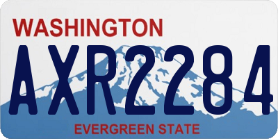 WA license plate AXR2284