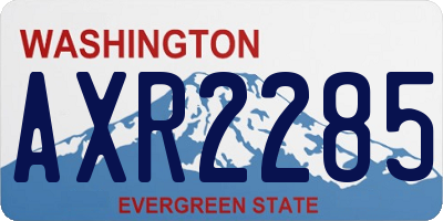 WA license plate AXR2285