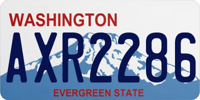 WA license plate AXR2286