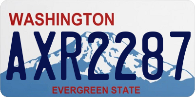WA license plate AXR2287