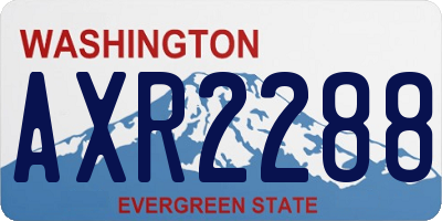 WA license plate AXR2288