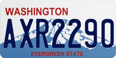WA license plate AXR2290