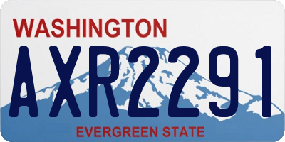 WA license plate AXR2291