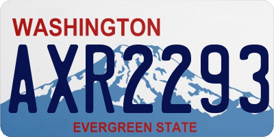 WA license plate AXR2293