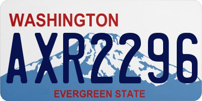 WA license plate AXR2296