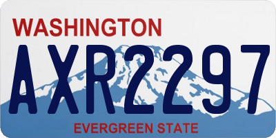WA license plate AXR2297