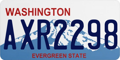 WA license plate AXR2298