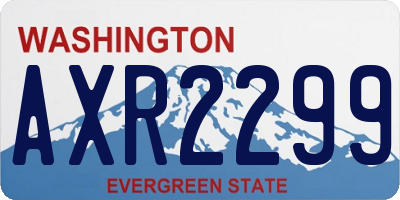 WA license plate AXR2299