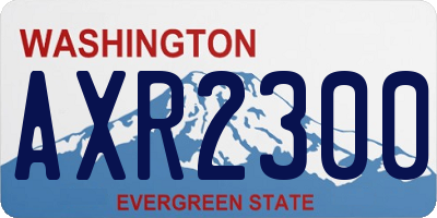 WA license plate AXR2300