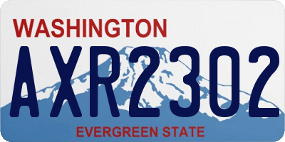 WA license plate AXR2302