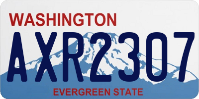 WA license plate AXR2307