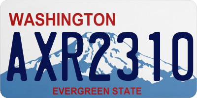 WA license plate AXR2310