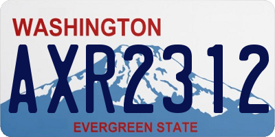 WA license plate AXR2312