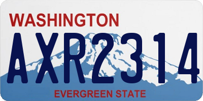 WA license plate AXR2314
