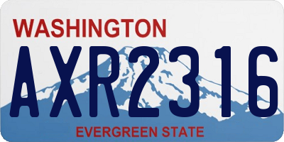 WA license plate AXR2316