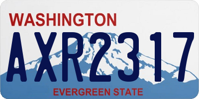 WA license plate AXR2317