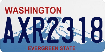 WA license plate AXR2318