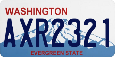 WA license plate AXR2321