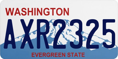 WA license plate AXR2325