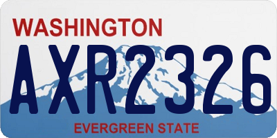 WA license plate AXR2326