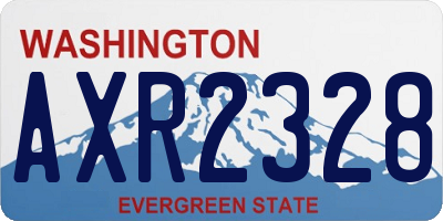 WA license plate AXR2328