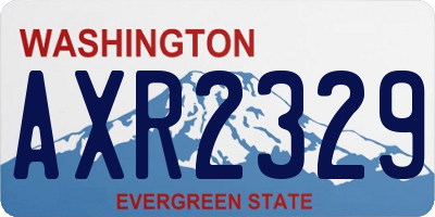 WA license plate AXR2329