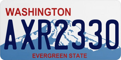 WA license plate AXR2330