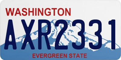WA license plate AXR2331