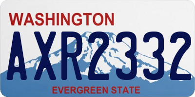 WA license plate AXR2332