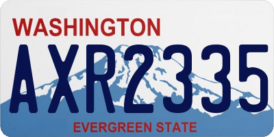 WA license plate AXR2335