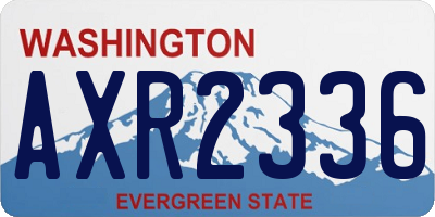 WA license plate AXR2336
