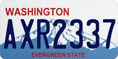 WA license plate AXR2337