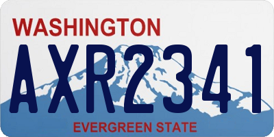 WA license plate AXR2341