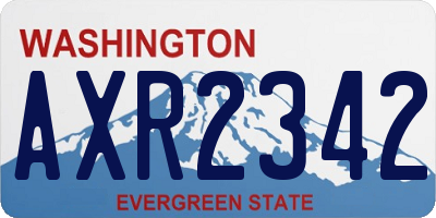 WA license plate AXR2342