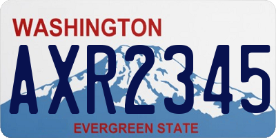WA license plate AXR2345