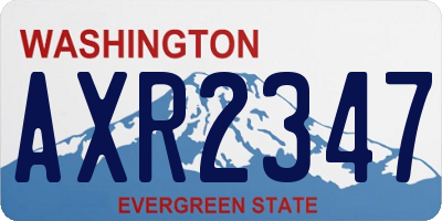 WA license plate AXR2347