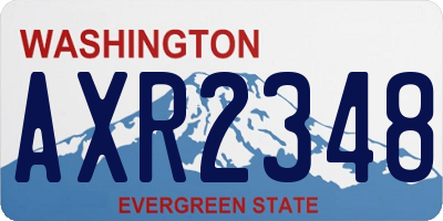 WA license plate AXR2348