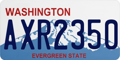 WA license plate AXR2350